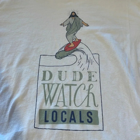 Prism White Graphic Tee - Surf Design - Picture 3 of 5